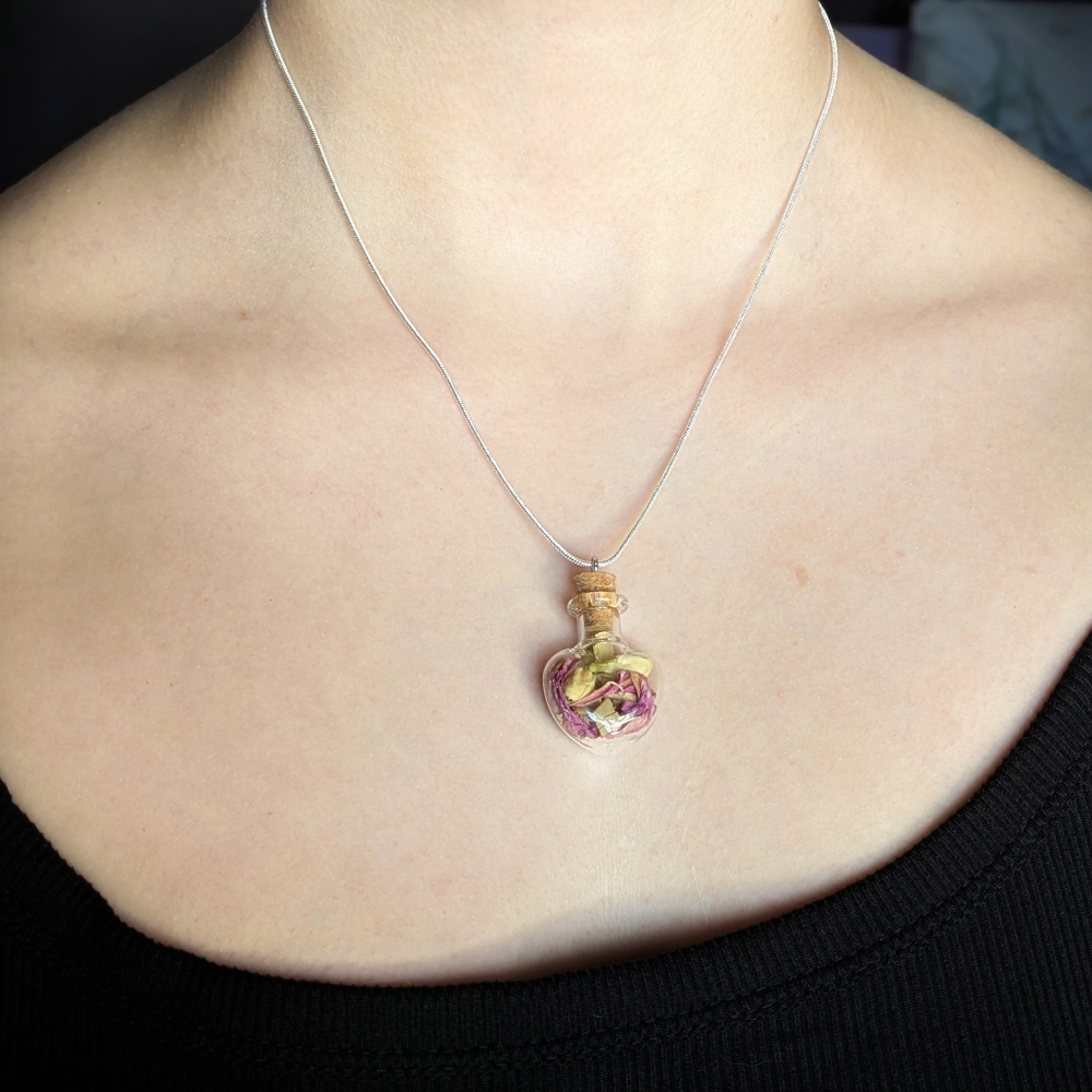 Feminine Energy Spell Jar Pendant Necklace - Picture 3 of 4